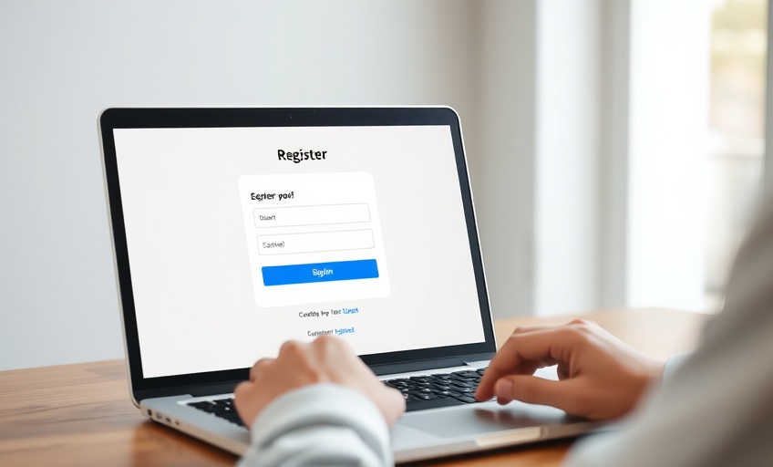 アカウント登録画面